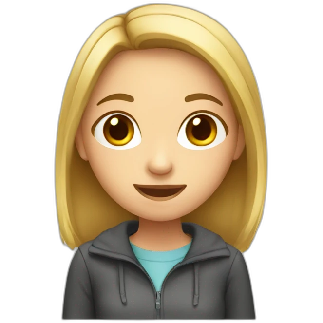 Girl talking english  emoji