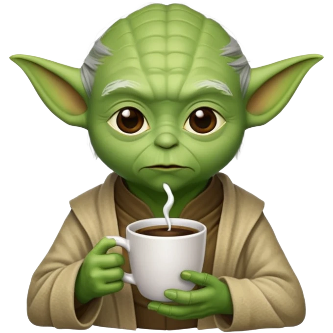 yoda tomando café  emoji