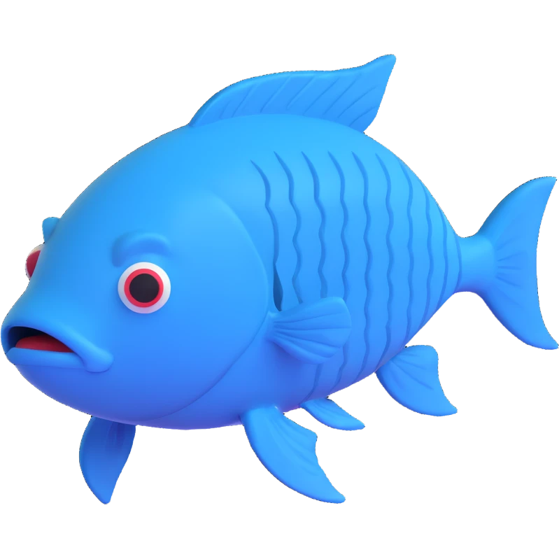 blue fish emoji