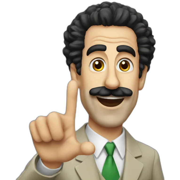 Borat waving emoji