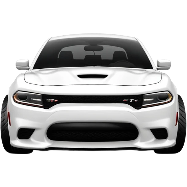CHARGER DOSH HellCat SRT white and With low suspension body kit 4k, 8k and carbon: spoiler Wheels and hood  emoji