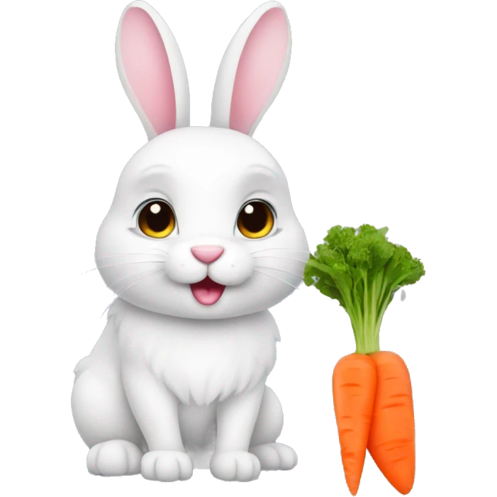 Bunny with carrot  emoji