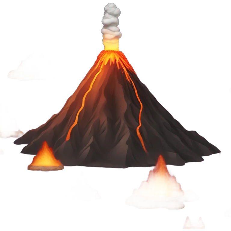 Volcano erupting  emoji