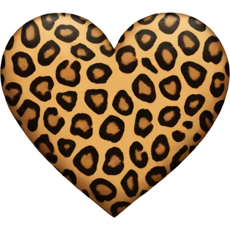 Heart with leopard print emoji