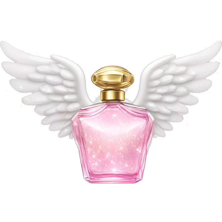 Dream angel wings perfume sparkly white and pink emoji