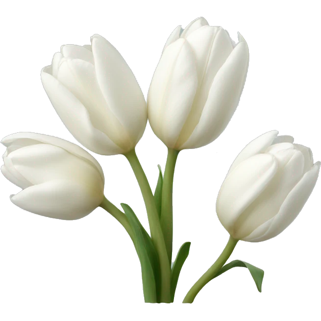 White tulips  emoji