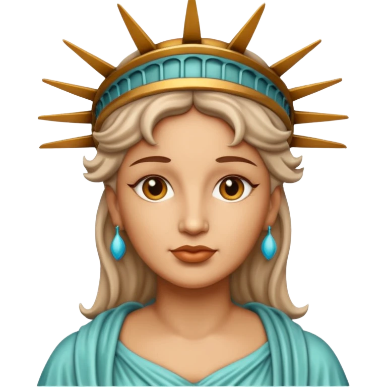 Lady Liberty with light skin emoji