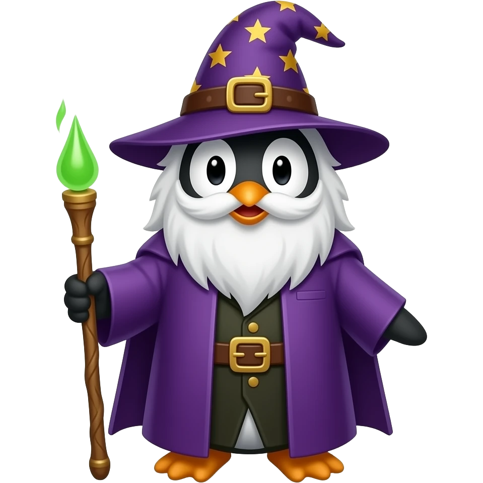 Penguin Wizard emoji