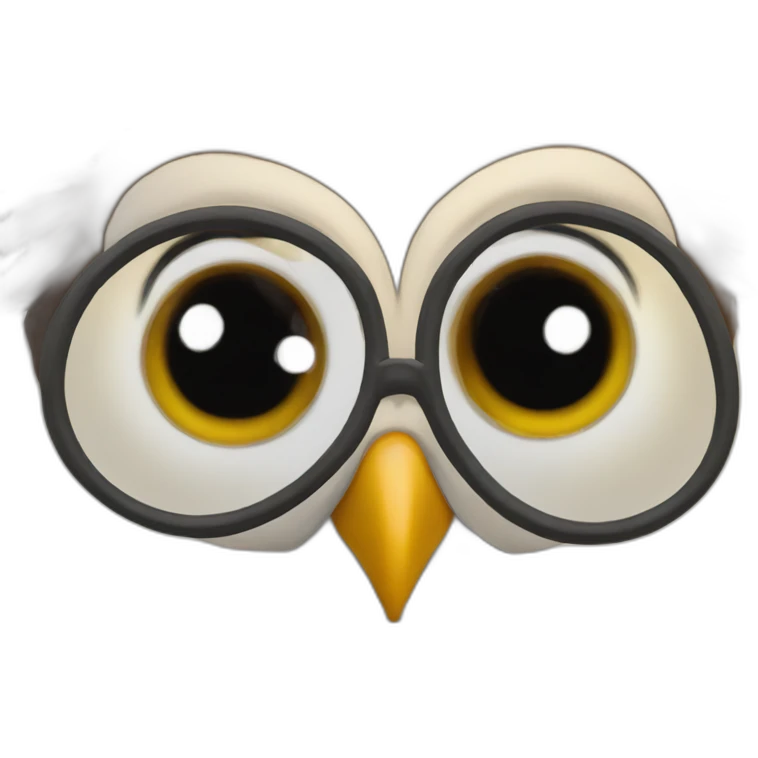 a goofy owl emoji