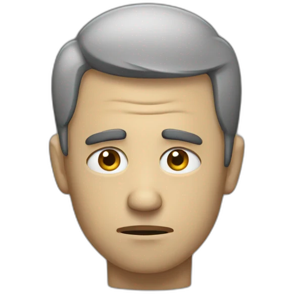 Depressed man emoji