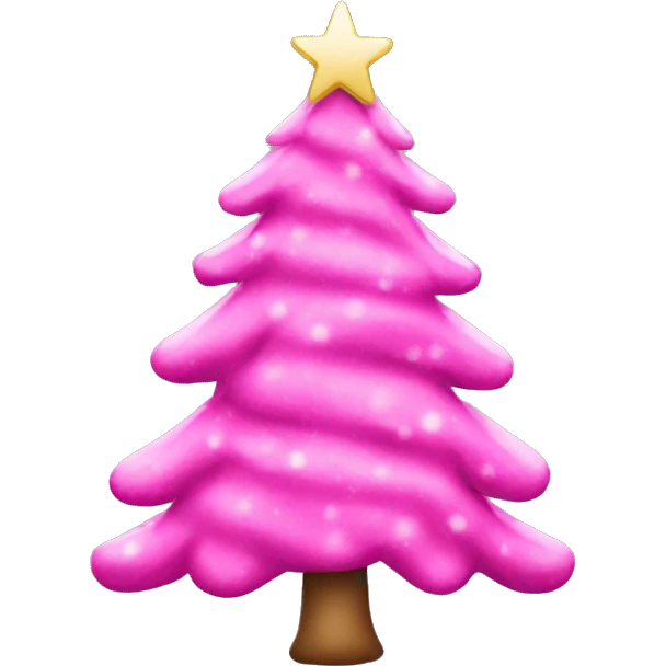 Pink Christmas tree  emoji