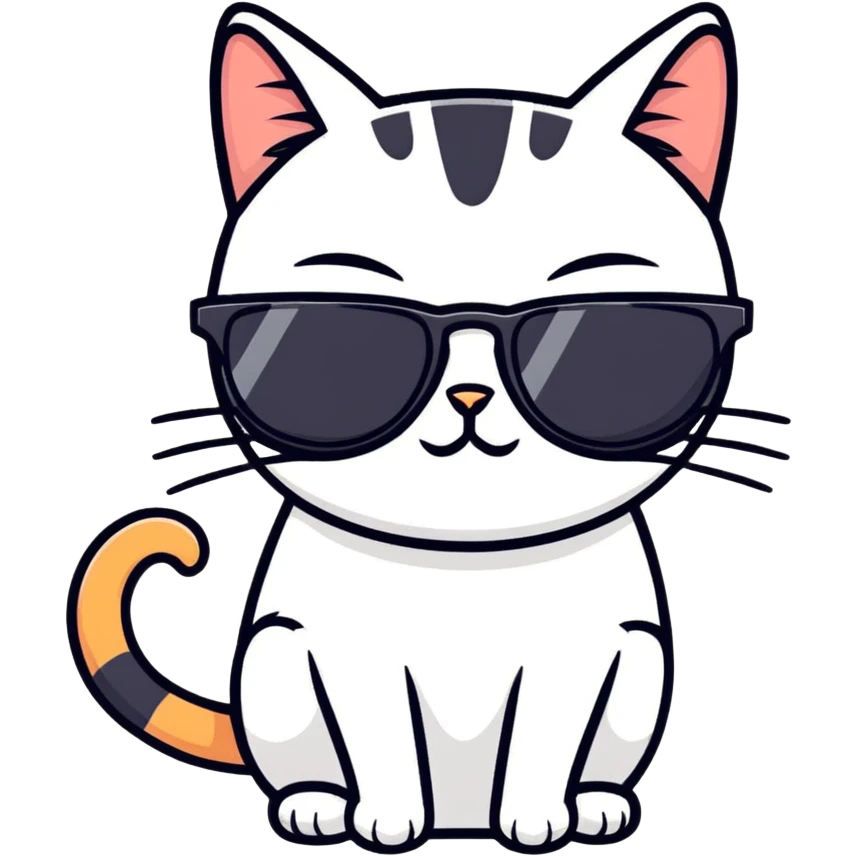 Cat with sunglasses emoji