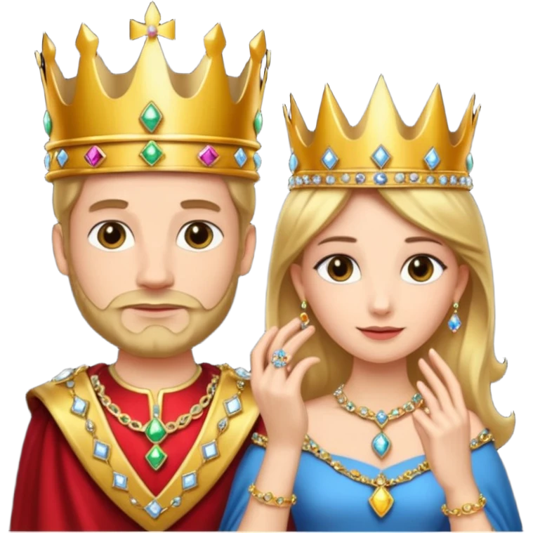 🤴🏻💍👸🏼 emoji