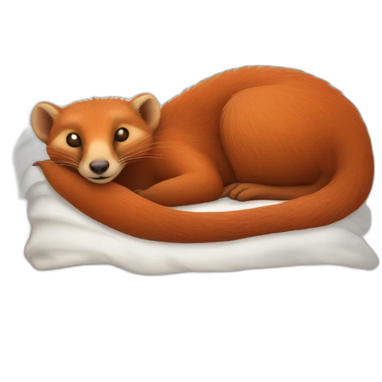 red mongoose in bed emoji