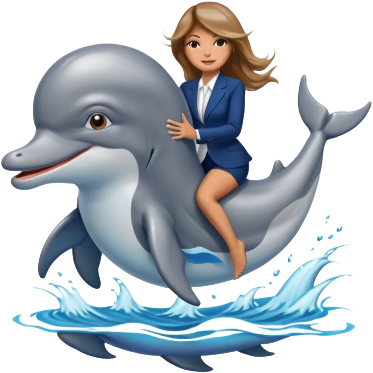 trump and melania riding dolphins emoji