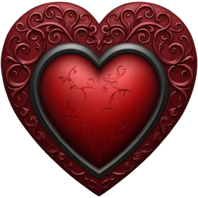 Gothic heart emoji