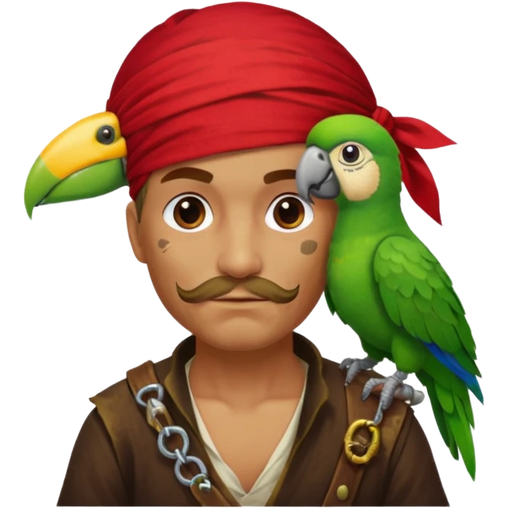 pirate and parrot emoji
