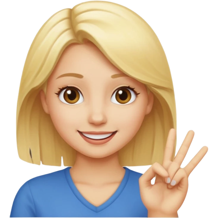 blond girl doing okay sign sassy emoji