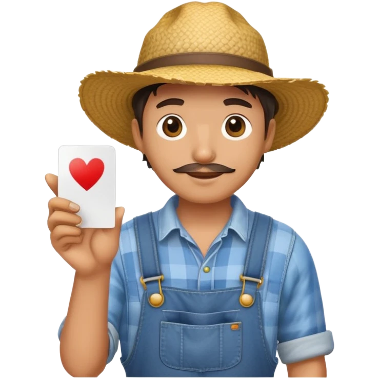farmer in card emoji