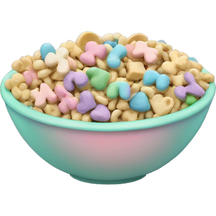 Pastel bowl full of Lucky charms  emoji