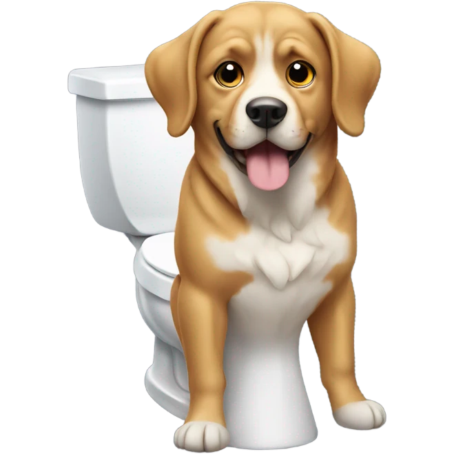 dog on the toilet  emoji