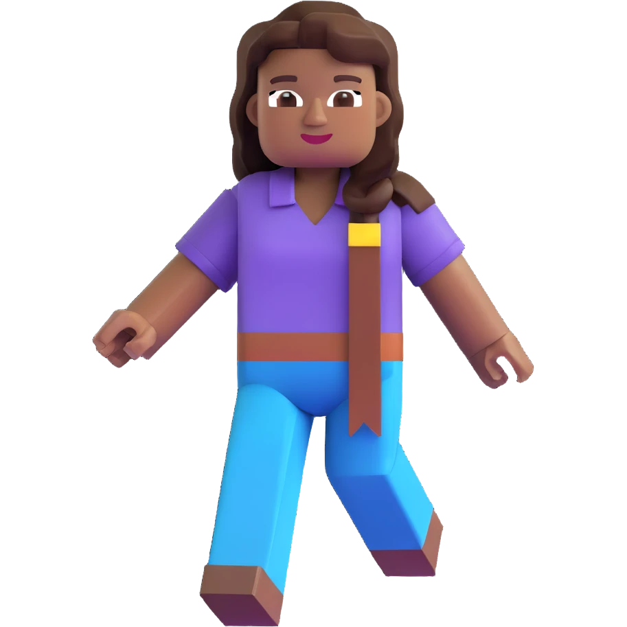 Nicole Byer as a Minecraft character emoji