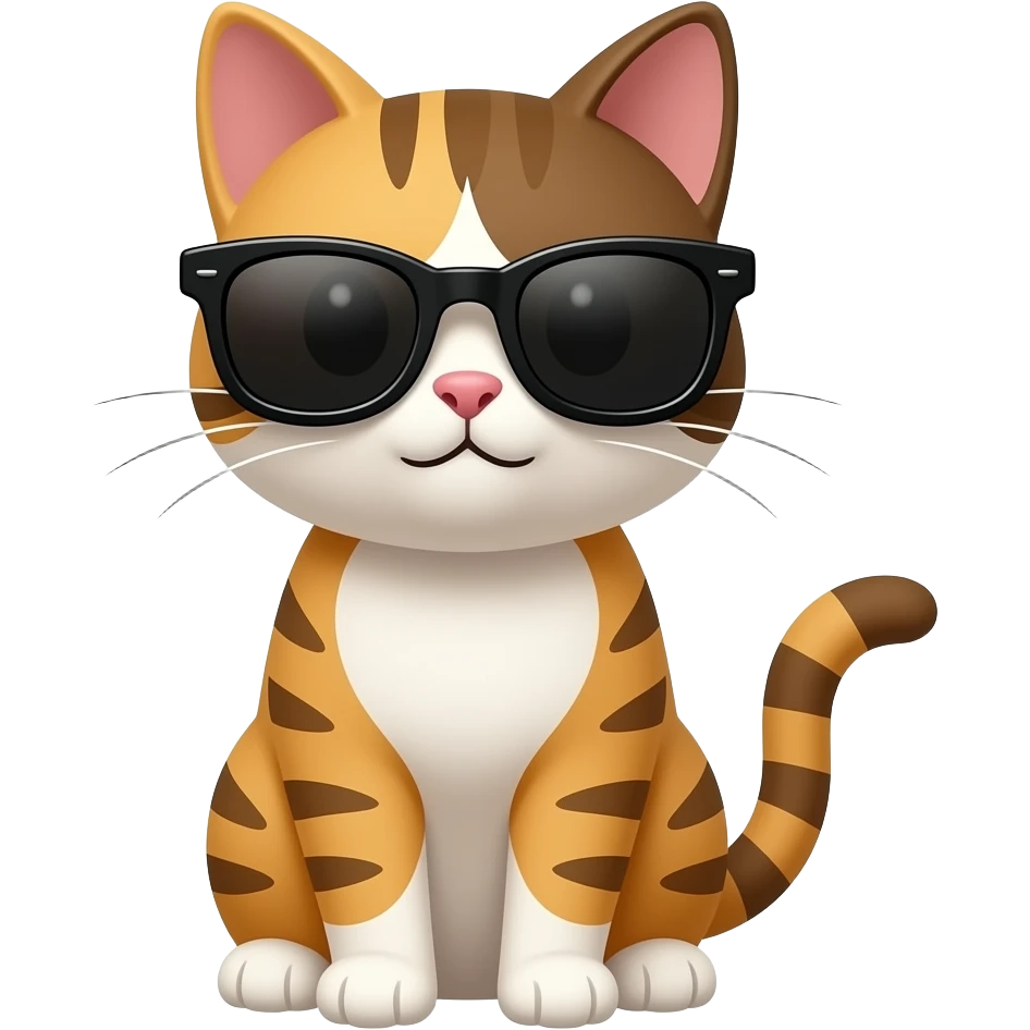 Cat wearing sunglasses emoji