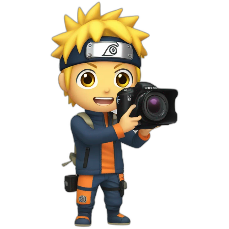naruto uzumaki with a camera in his hand emoji