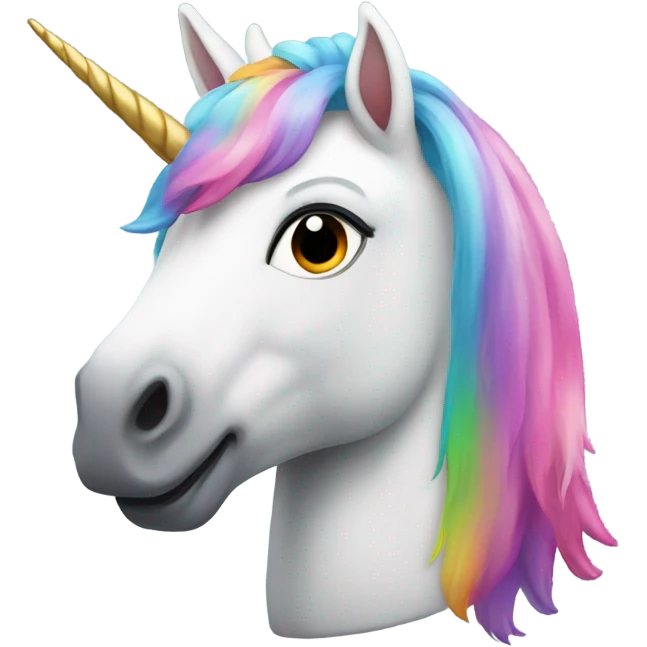 Un unicornio multicolor  emoji