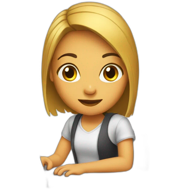 Girl-with-computer emoji