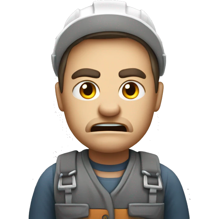Angry bricklayer  emoji