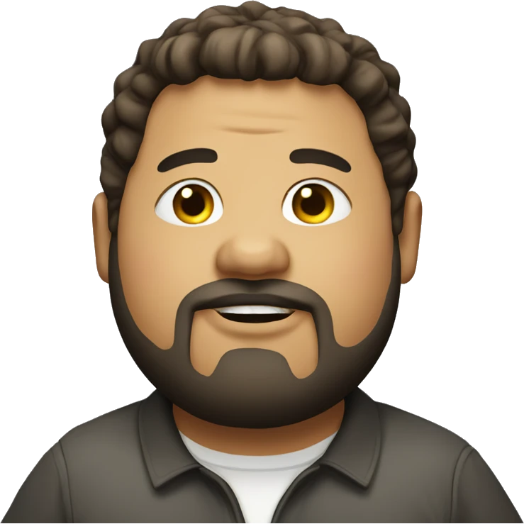 A fat boy with a goatee  emoji