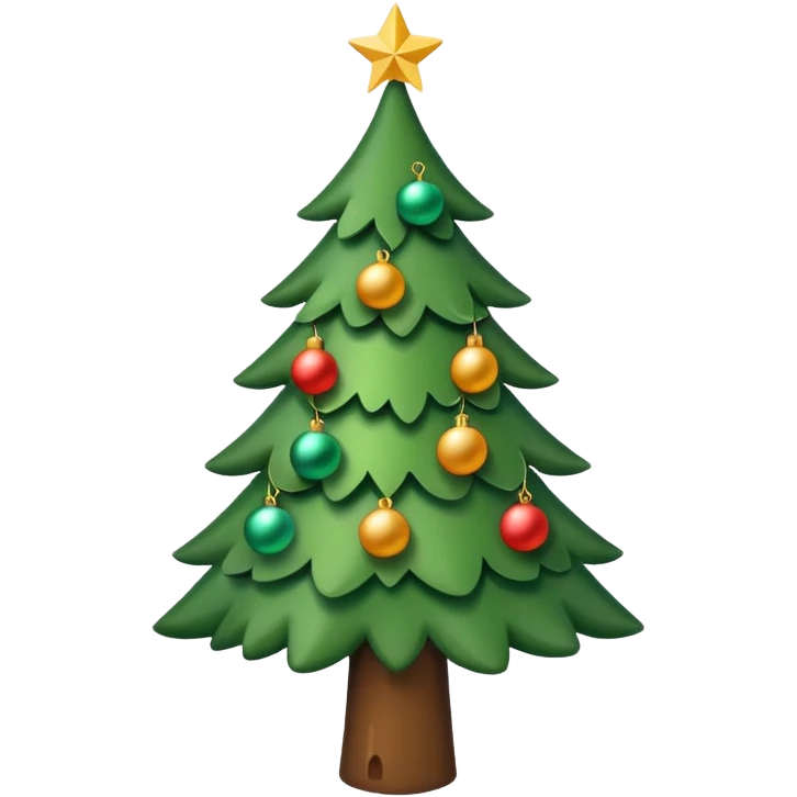 Christmas tree emoji, green emoji