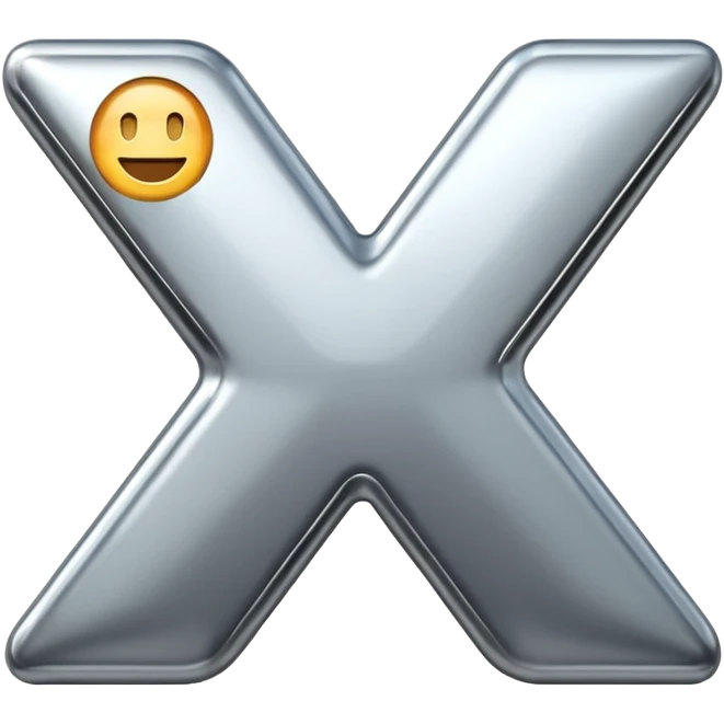 X letter smilling emoji