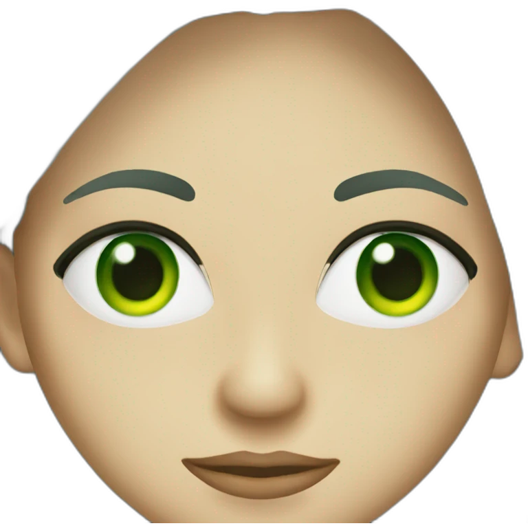 cara persona ojos verdes emoji