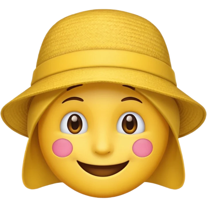 Şapka takan ve Gülen emoji emoji