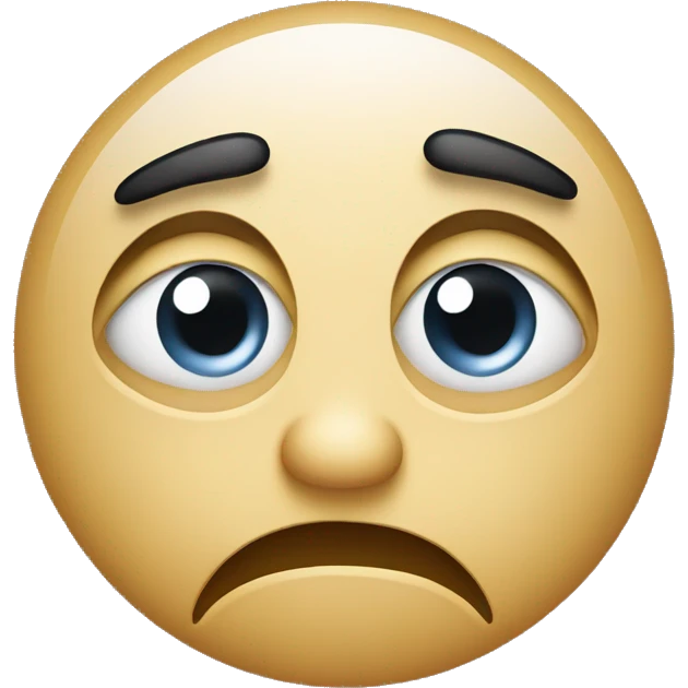 frowning face with a tear drop  emoji