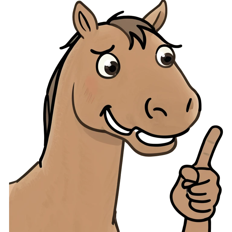 Horse giving the middle finger  emoji