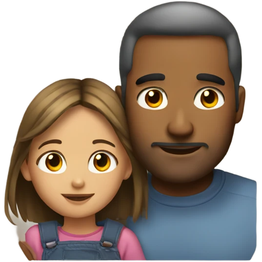 A father with his daughter  emoji