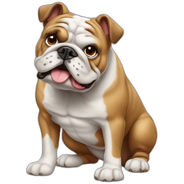 Dog Bulldog full-height emoji