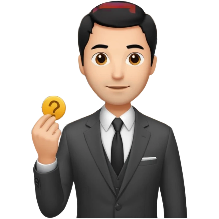 hombre de pelo negro con algo de canas y un poco de baraba comprando  una casa emoji