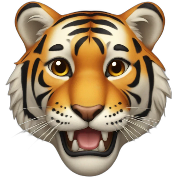 tigerwith5 teeths emoji