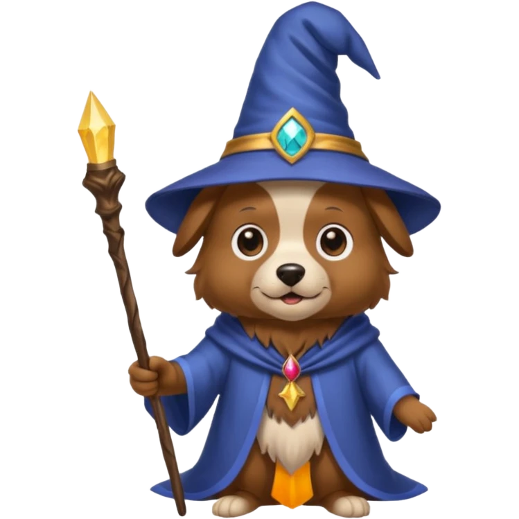 Dog wizard emoji