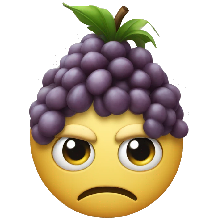 A date (fruit) that is grumpy emoji