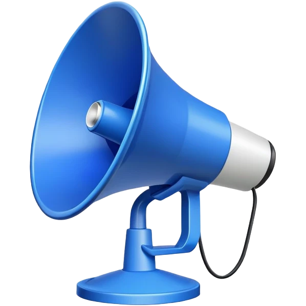 blue loudspeaker emoji