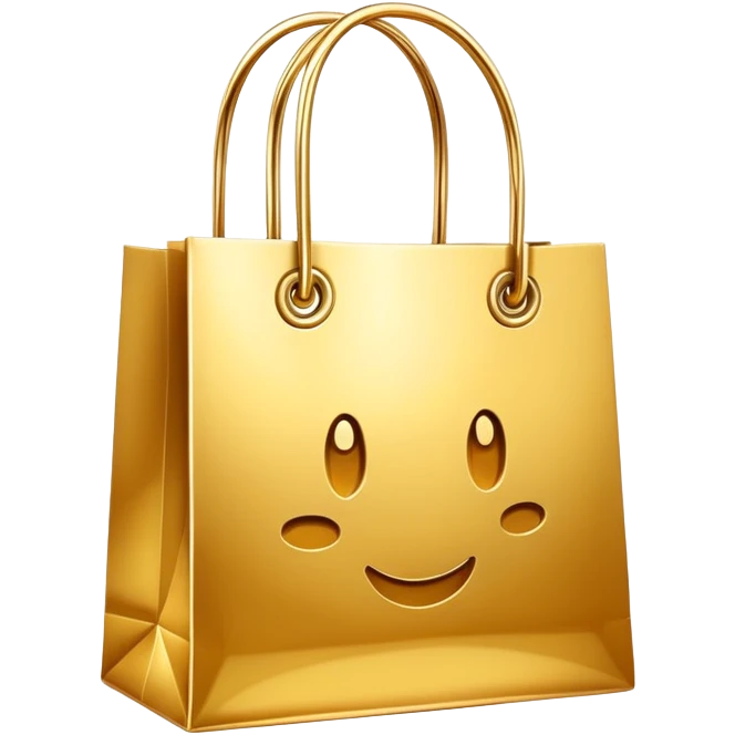 Gold shopping bag emoji