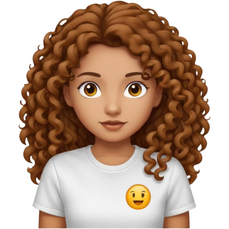 Quero uma menina moreninha com os cabelos longos e cacheados com uma blusa do emoji