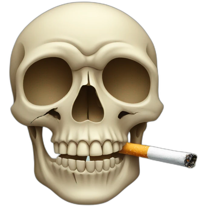 Skull and cigarette  emoji