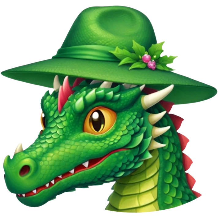 green dragon with a hat emoji