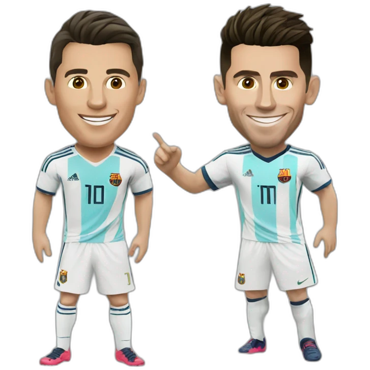 Cristiano Ronaldo avec messi emoji